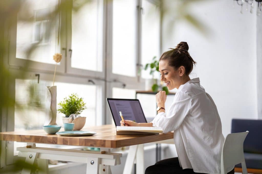 Woman in office